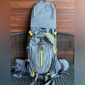 Our expedition backpack and toddler carrier